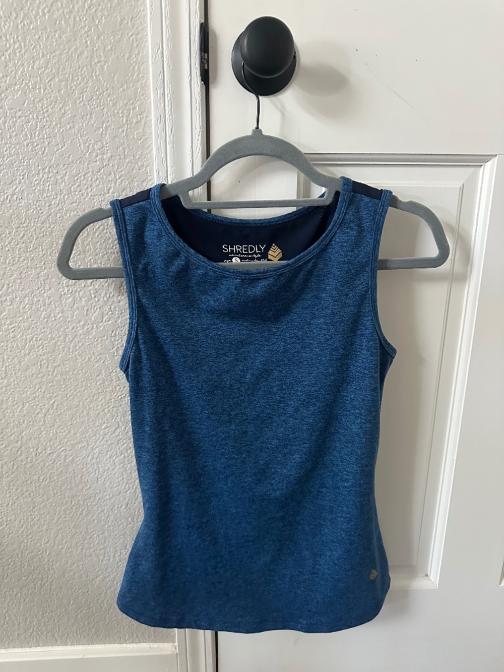 SHREDLY Cycling Tank‎ Mesh Back Athletic MTB Top Blue Size S